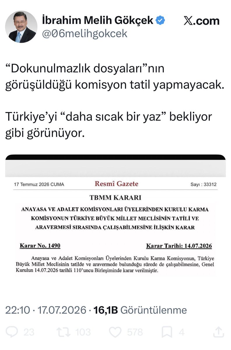 bizimtvcomtr's tweet photo. Melih Gökçek ve Barış Yarkadaş sosyal medyada aynı gönderiyi paylaştı! https://t.co/u2WCVeKXr9