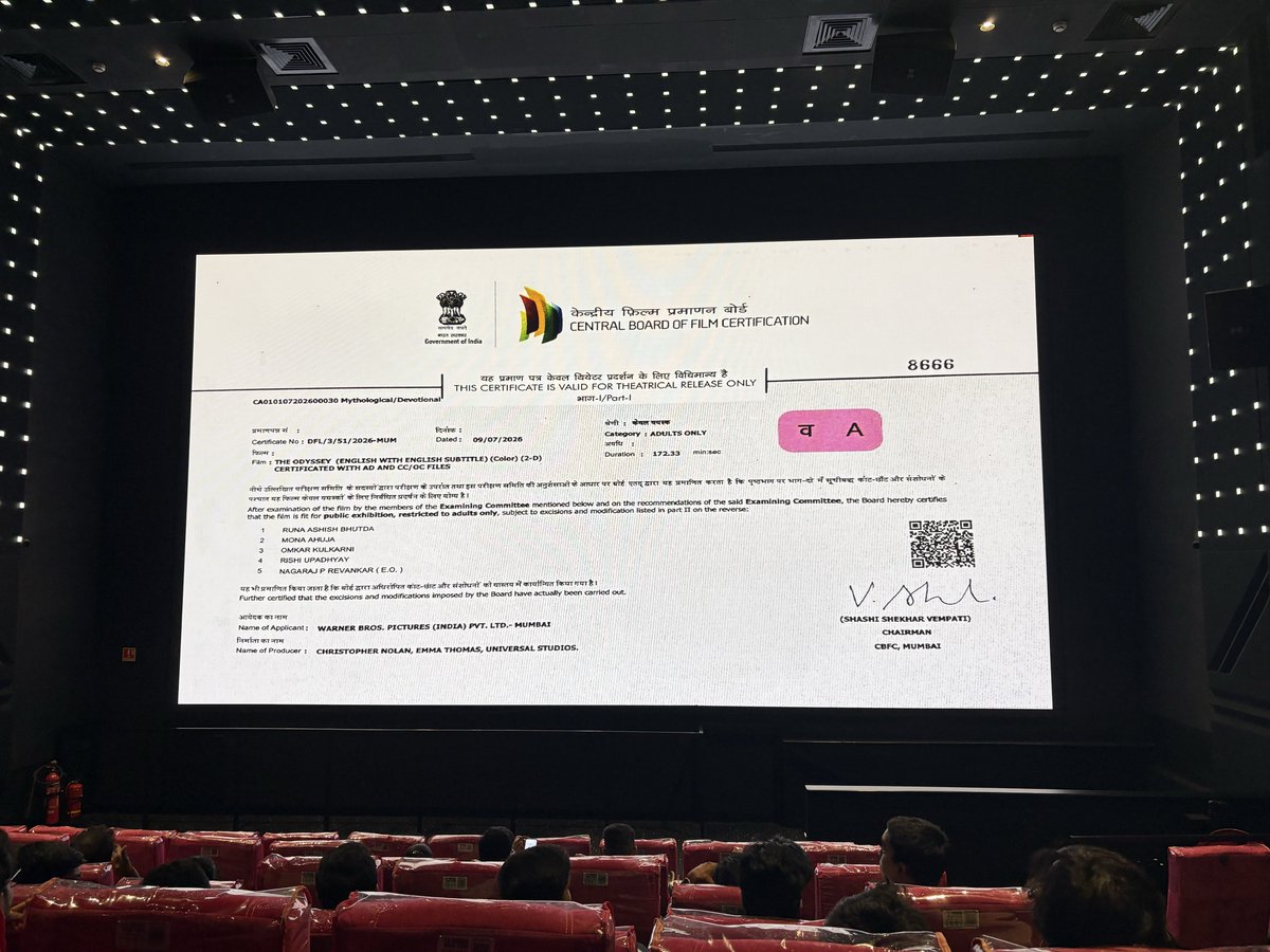 CineS26751's tweet photo. NW: #TheOdyseey Round 2 at AAA Epiq Luxon (HDR BY BARCO) https://t.co/RbUkC1vGxD