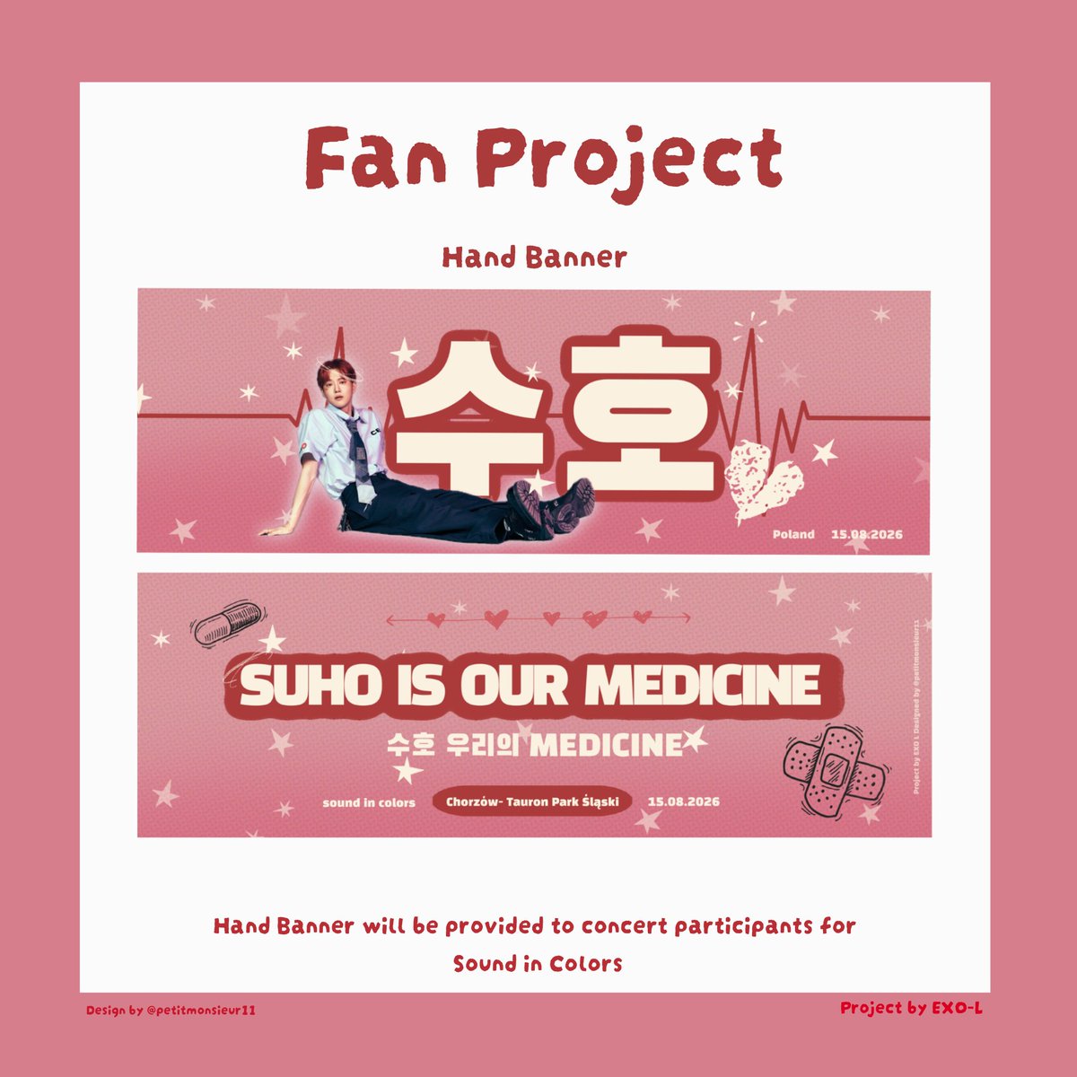 petitmonsieur11's tweet photo. 📢 Banner reveal 
 EXO-L We are still trying to raise money for the project for SUHO in Poland if you can RT/Like/Share or donate we would be very grateful ✨
Link :https://t.co/VYxhghj7Vn
#SUHO #수호 #EXO https://t.co/4StNBGsOjx