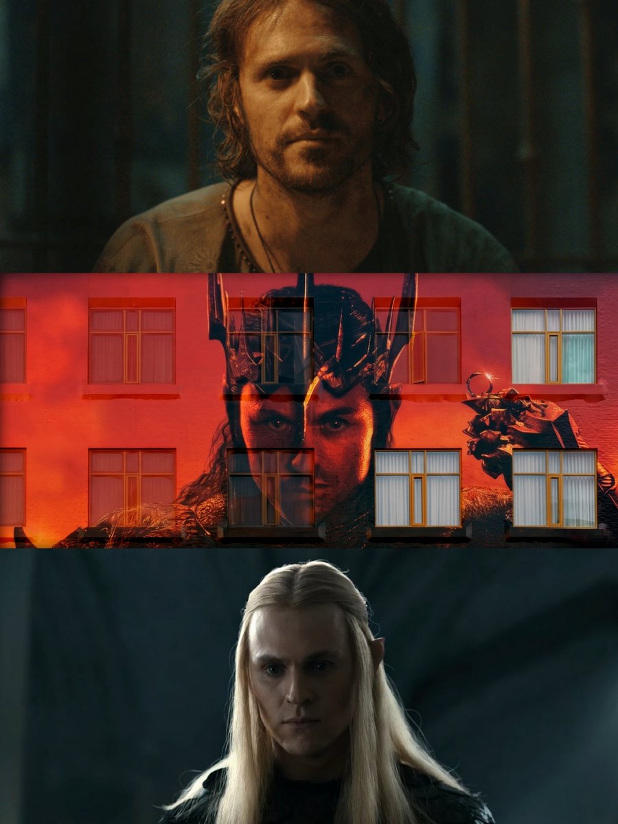 RoseBarnes94's tweet photo. Sauron perfectly blending Halbrands face with Annatars eyes is CRAZY https://t.co/mvWQM0jmkc