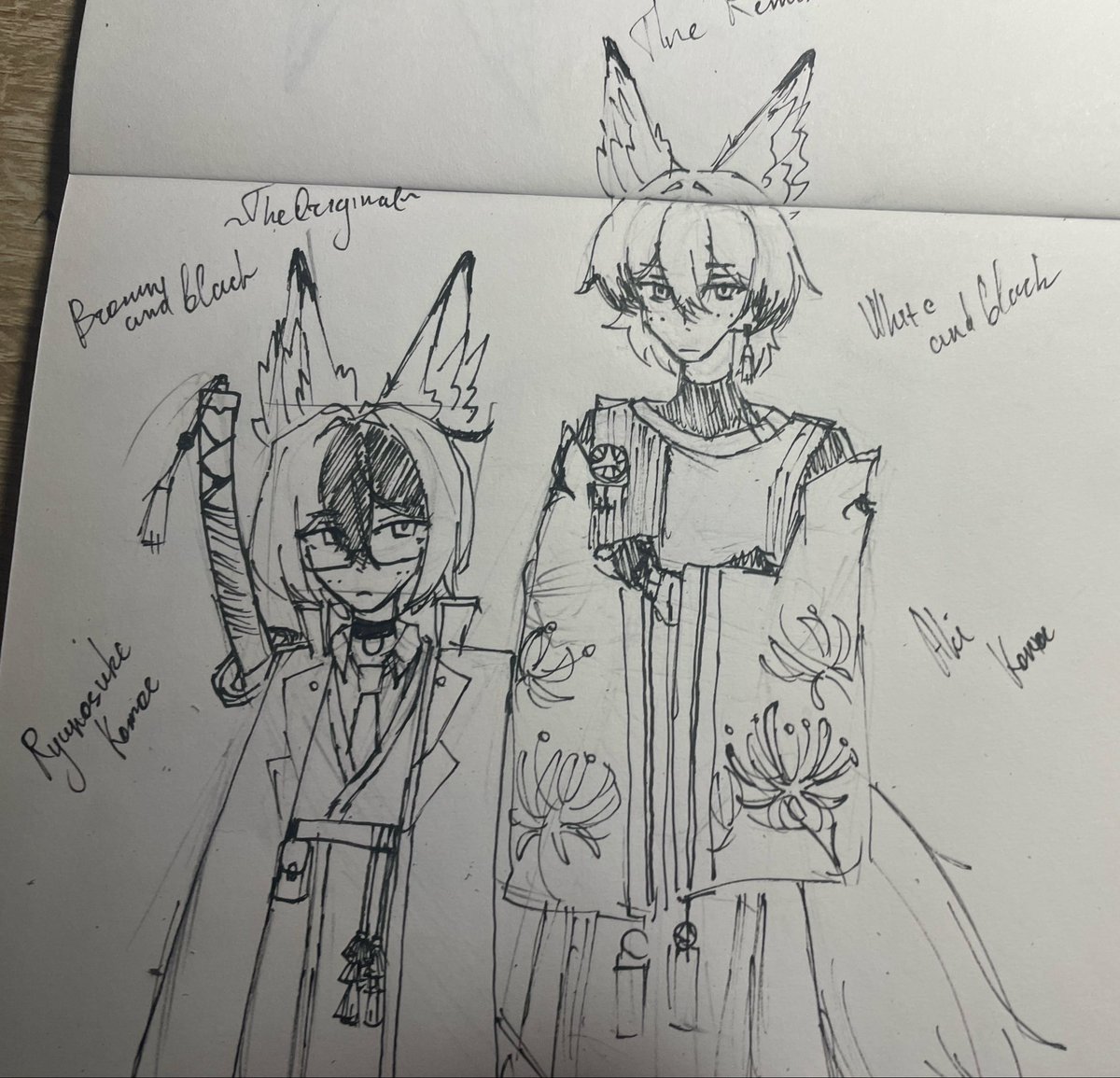 FoxKomoe's tweet photo. Drew these two today, big bro and little brother.. https://t.co/hrZSTw0AR7