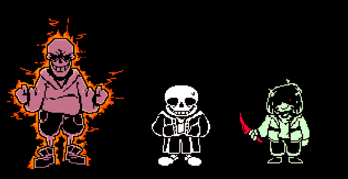 nightlsanity's tweet photo. *YOU HEAR ME? DEAD. MEAT.
*guess we're doing this the hard way.
*Cease.
#undertalelastcorridor #badtimetrio https://t.co/8OBkNOSkdq
