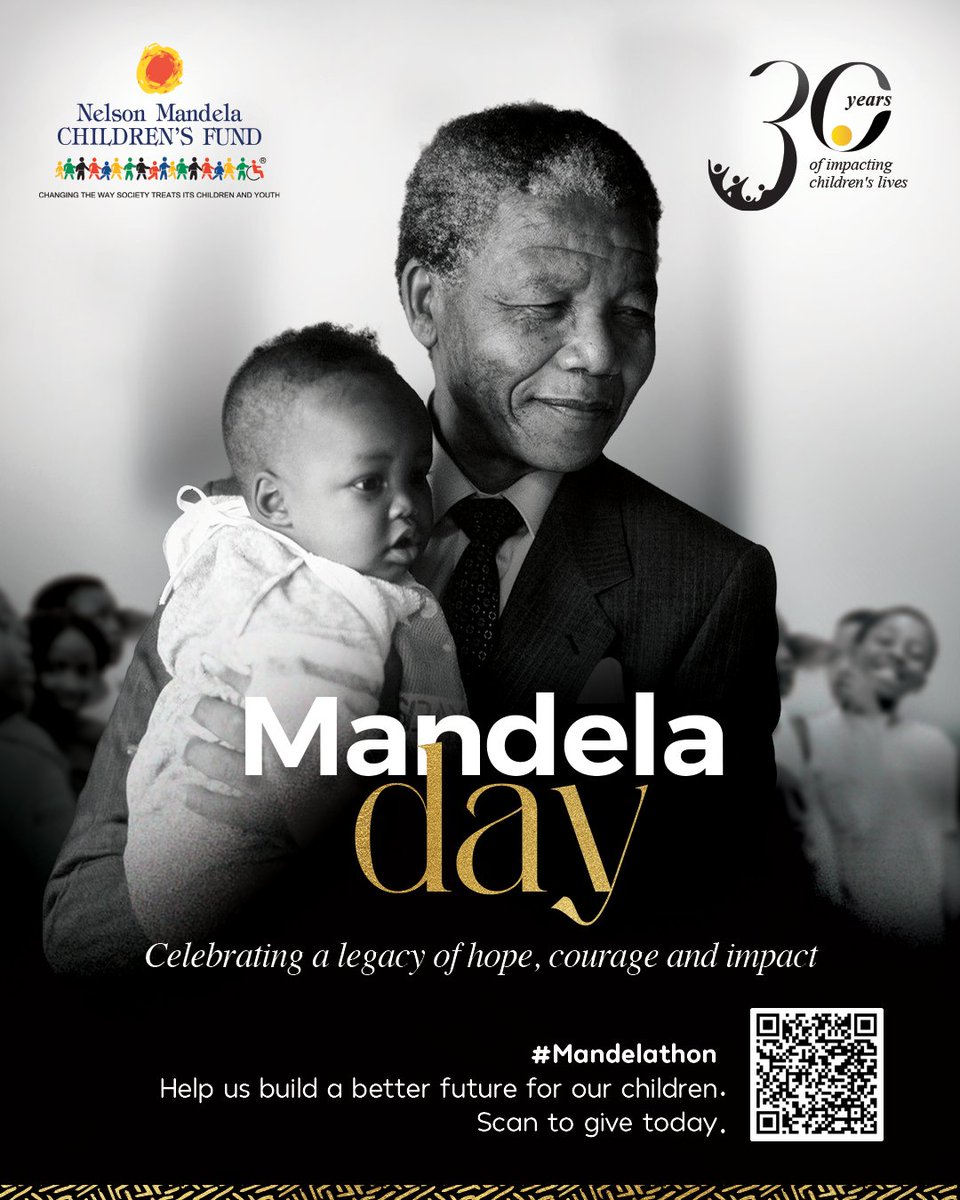 NMCF_SA's tweet photo. Today, we celebrate the life &amp; legacy of Nelson Mandela, whose belief in justice, dignity &amp; the rights of every child continues to guide our work. As we honour Madiba's life, we renew our commitment to building a SA where every child is safe.
Gift today: https://t.co/WbuHFu6Pdl https://t.co/5tva6ibxCB