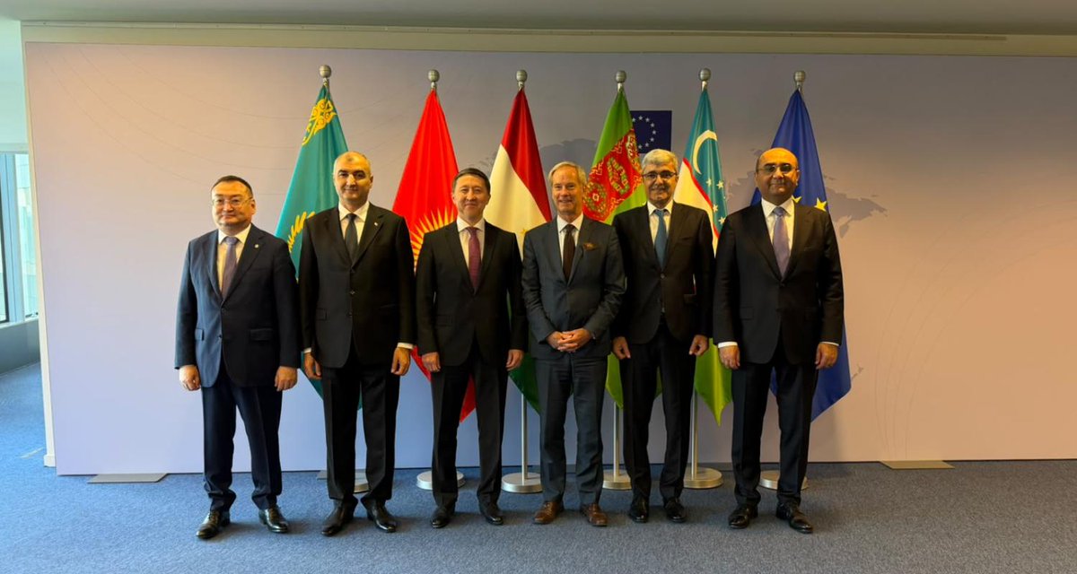 tmembkabul's tweet photo. On 16 July 2026, Deputy Minister of Foreign Affairs of Turkmenistan Ahmet Gurbanov participated in the 13th High-Level Dialogue on Politics and Security between the European Union and Central Asia, held in Brussels.
https://t.co/XwpNoUyoSs https://t.co/Dz1WOl4WiP