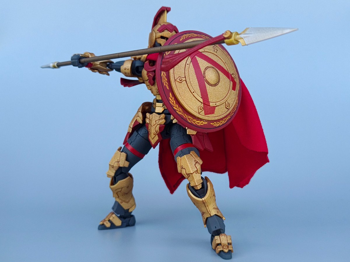 ZeroEdgeDaniel's tweet photo. I added a butt-spike on the spear to make it look more like a Greek dory spear. He came with a xiphos sword (Achilles' sword in the movie Troy), but I would have liked a kopis (Spartan swords in the movie 300) better. https://t.co/hZpShPS7V3