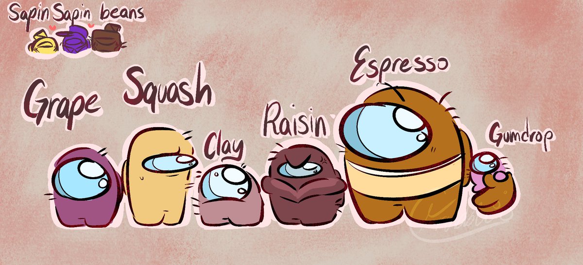 frubblebub's tweet photo. i made beans

#amongusshow #amongus #amonguspurple #amongusyellow #amongusbrown #amongussapinsapin https://t.co/AxvGTjqYdW