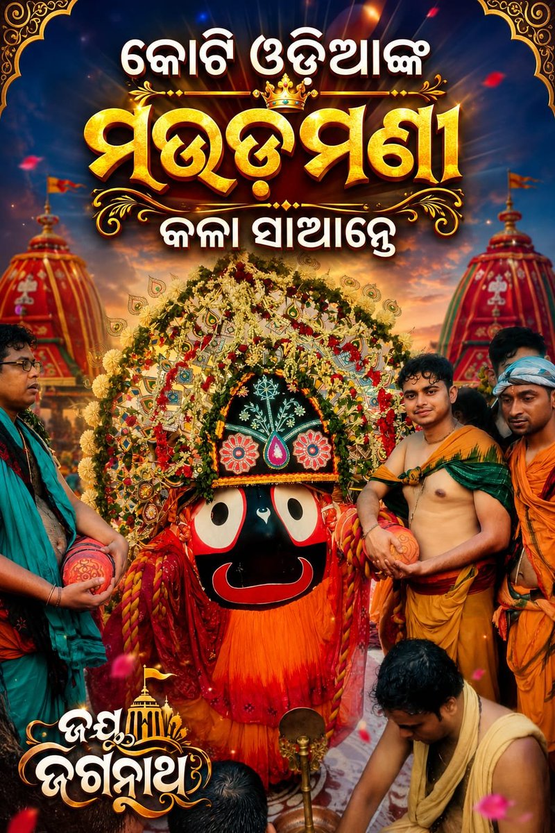 KJagadeb's tweet photo. ଜୟ ଜଗନ୍ନାଥ 🙏 
ତୃତୀୟ ଶ୍ରୀ କ୍ଷେତ୍ରର ନୀଳଗିରି ।
ରଥଯାତ୍ରା।🙏⚫♦️⚫🙏 https://t.co/YSb6kY8WZA