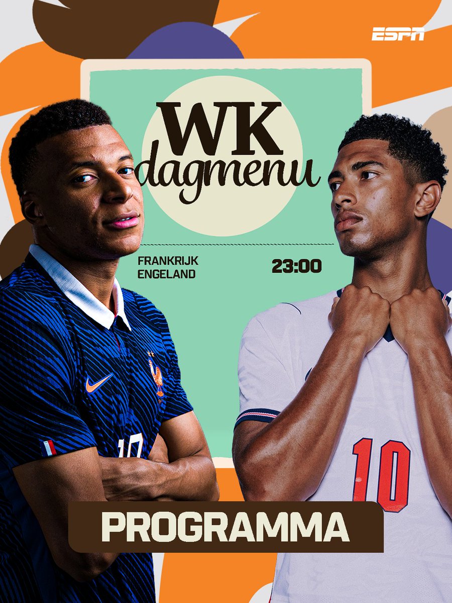 ESPNnl's tweet photo. 𝐖𝐊-𝐝𝐚𝐠𝐦𝐞𝐧𝐮 👨‍🍳

Dit zijn de belangen in de troostfinale 🇫🇷⚔️🏴󠁧󠁢󠁥󠁮󠁧󠁿

🔗 https://t.co/53bX0UKAcz https://t.co/nMBBbBHrbp