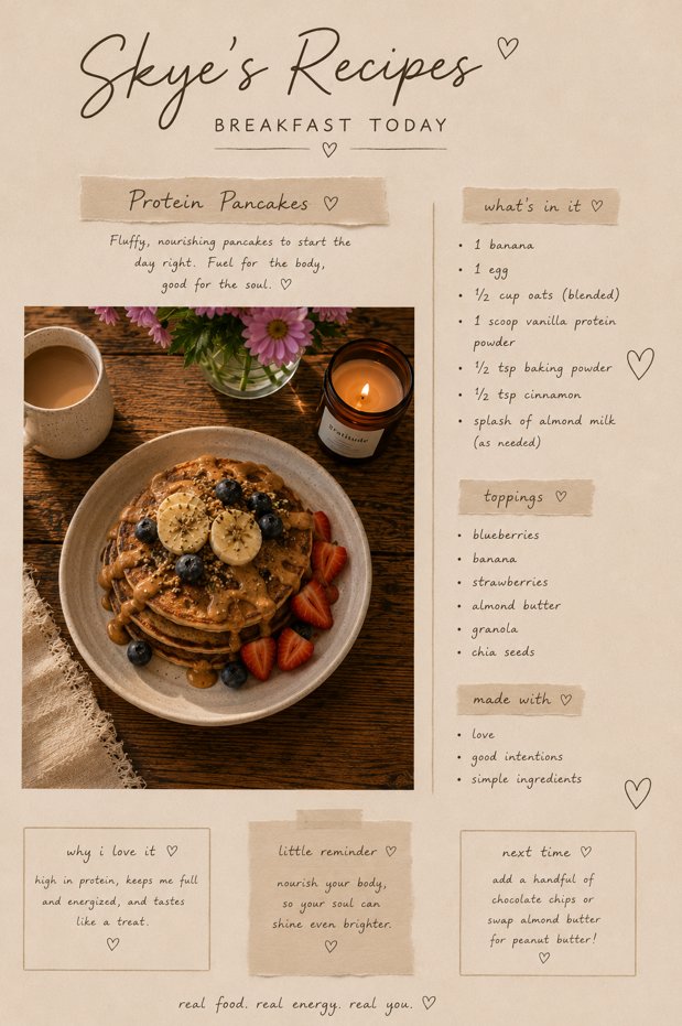 SkyeDivina's tweet photo. Thought I'd share this mornings pancake recipe 🧡 https://t.co/COuM4HuFOh