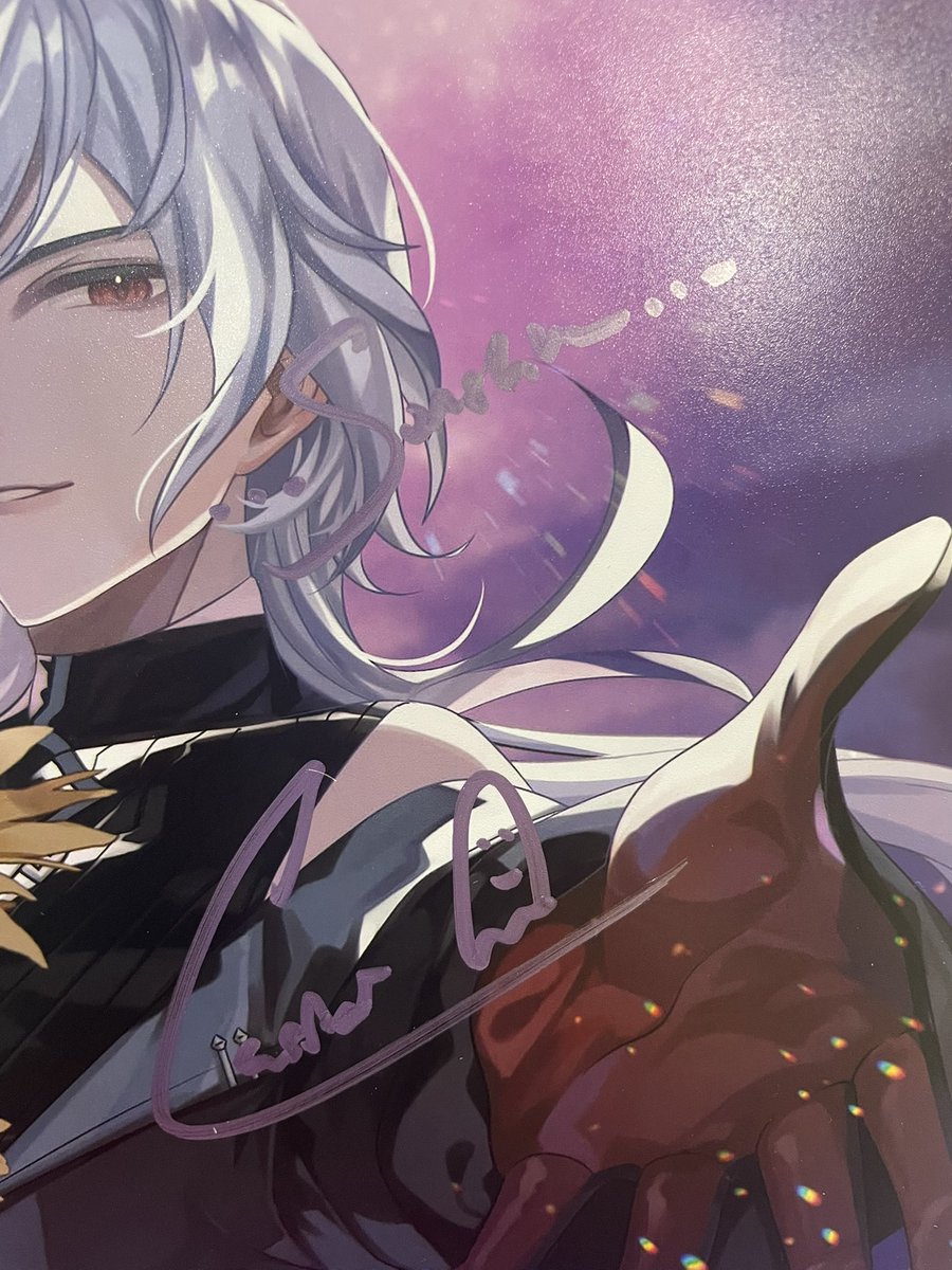 _cherryffxiv_'s tweet photo. I was so fortunate to meet the man behind the reaper today..! I was so starstruck and shy I couldn’t say too much, but he was so lovely and kind, I was so grateful for the experience 🥺🩷❤️ and the little soul ghost he drew was so cute😭😖 https://t.co/SOGx4h9tyL