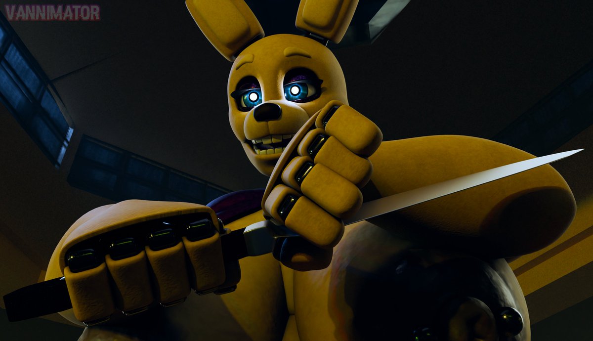Vannimator's tweet photo. "You however, are finished!"

Just a fun little render I wanted to do with @OctaL_NSFW 's spring bonnie model ^w^ 

#fnaf #nsfwtwtًً  #nsfw #springbonnie #blender #3d #rule34 https://t.co/P6dDUeLQ32