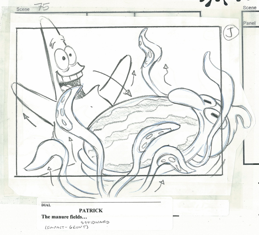 ArtofSpongebob's tweet photo. A drawing by Jay Lender from "Squidward the Unfriendly Ghost." https://t.co/Y0xA4cKigQ