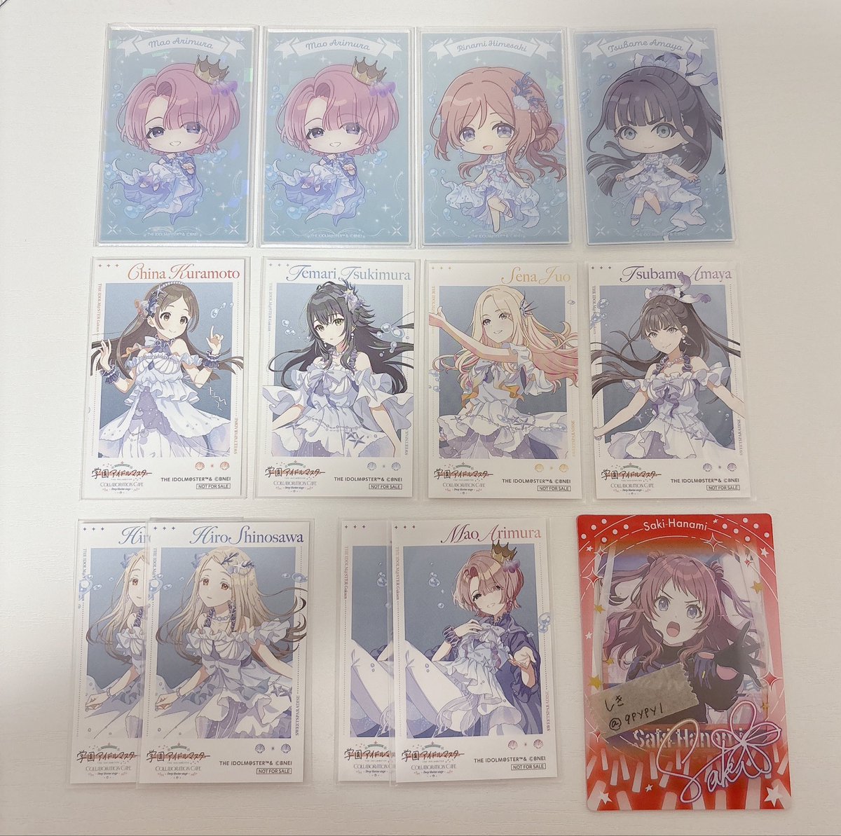 9pypy1's tweet photo. 学園アイドルマスター 学マス スイパラ コラボ カード スナップマイド チェキ めじるしアクセサリー ガチャ 交換

譲 画像1〜4
求 同異種 咲季

同異種交換可能ですが、ものによってはお断りする場合がございます。
郵送交換のみ🙂‍↕️🎀
検索からでもお気軽にお声掛けください！
※リトリン必読です https://t.co/SRplyOOB0L
