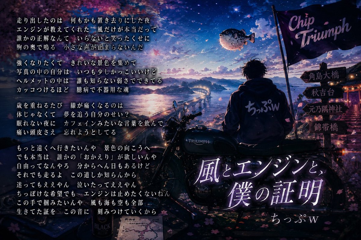 NdellChip's tweet photo. タイヤ交換の間暇なので自分の歌作ってみた https://t.co/EuOhuXTDn4