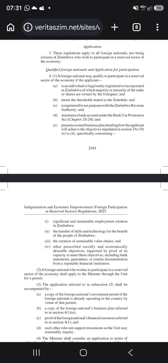 ShamwariY's tweet photo. @LixMiller @fatso2k @daddyhope This is the continuation of the same statutory instrument. Please normalize reading https://t.co/hjmeHNd9my