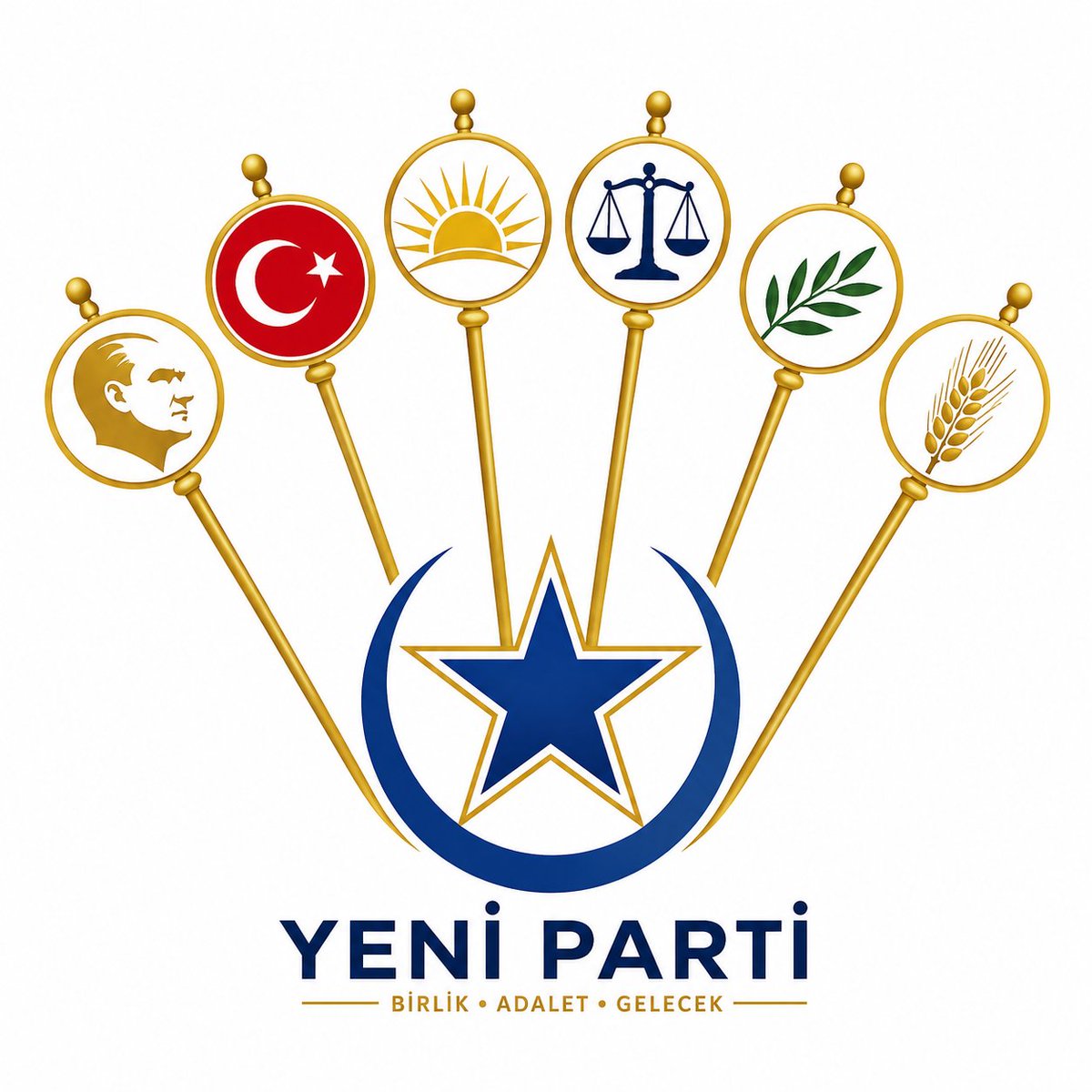 Acetahin03's tweet photo. @yavuzyilmazd Günaydın yeni parti logosu hazırladım 6.Baston üzerine  altı büyük nimetimiz https://t.co/3WRnYixGXl