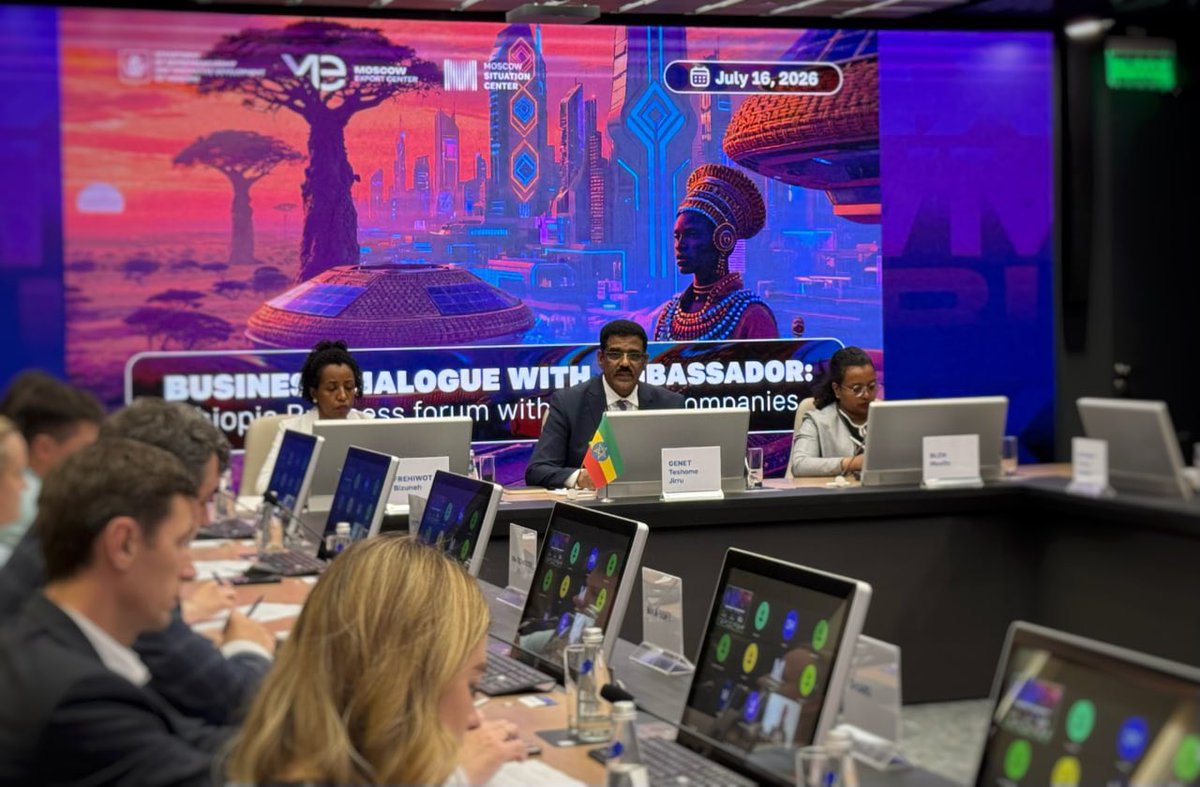 TeshomeGenet's tweet photo. We held a successful business forum (Moscow-Ethiopia Business Dialogue with the Ambassador of Ethiopia) where prominent speakers joined us online from Addis Ababa. The forum was conducted in collaboration and support of the Moscow Export Center.
#Russia #Ethiopia #MoscowCity https://t.co/4bXrECo9qw