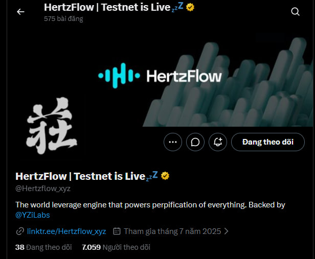 TriMaiMS's tweet photo. 📌Săn Airdrop HertzFlow | Perp DEX được YZi Labs hậu thuẫn trên BNB Chain 👀

HertzFlow là giao thức Perpetual DEX self-custodial trên BNB Chain, cho phép giao dịch Crypto, Forex, Commodities, Stocks và Indices ngay trên một nền tảng. Dự án được YZi Labs (hệ sinh thái Binance) hậu thuẫn và đang mở Public Testnet.

✔️ Cách tham gia
🔗 Testnet: https://t.co/kh1FuiXkMg

Connect ví và chuyển sang BSC Testnet 
Claim Test USDT miễn phí.
Mở vài lệnh giao dịch để tạo volume.
Thử cung cấp thanh khoản vào HzLP hoặc Vault (HzV).
Nếu có referral thì nhớ bind để nhận thêm benefit.

Đây là thông tin, không xem là lời khuyên đầu tư.