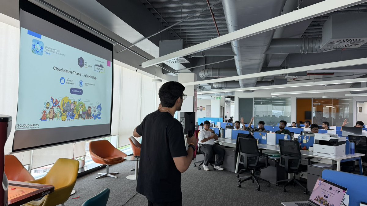 cncfthane's tweet photo. And we are live! ๐ The CNCF Thane Cloud Native Meetup is officially underway right here at the FlexiLoans Mumbai HQ.
Great to see the local engineering community gather for a day of open-source and cloud-native deep dives. Let's get started!โ๏ธ
#CNCFThane #FlexiLoans #CloudNative https://t.co/cl61KXXbWq