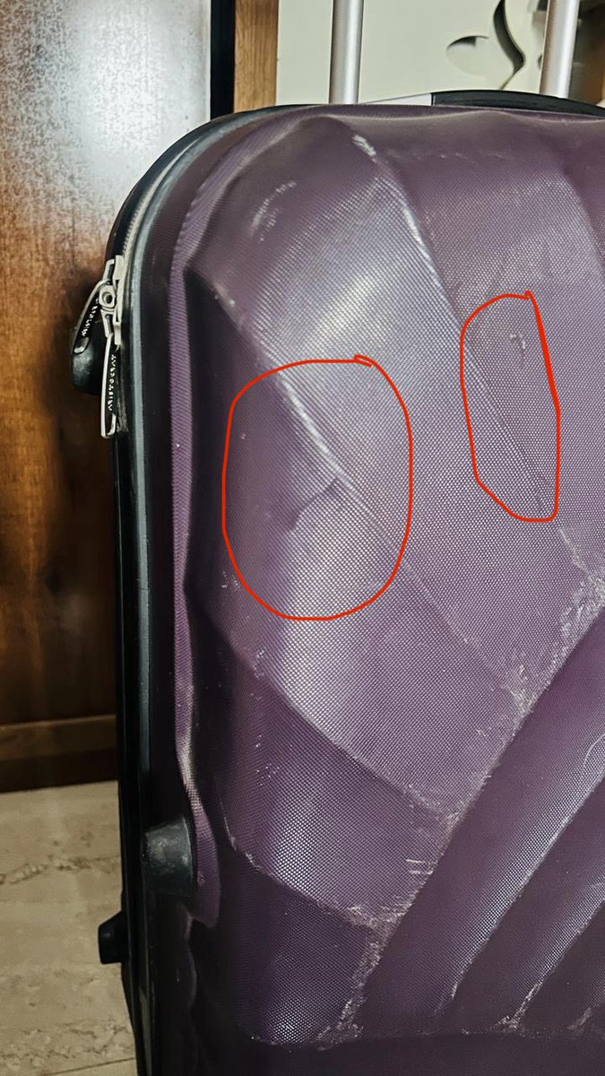 dp9171's tweet photo. Look at this video of Air India staff. 
They are not even ready to check thecase of a damaged bag
&amp; they are insulting customers.
This is how @airindia treats passengers.
1 month, multiple case numbers, zero resolution.
Case: 42848338 | PNR: FOZAXC
Shameful. @DGCAIndia @MoCA_GoI https://t.co/tTFlh5oxG8