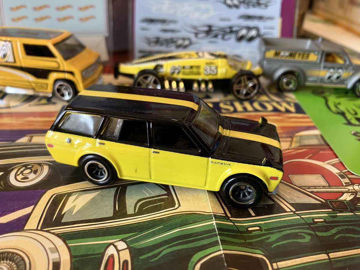 Hot Wheels MOON SPEED2 Datsun Bluebird Wagon 510改 Thank you