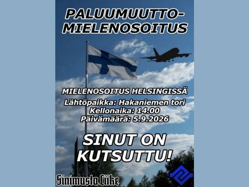 SinimustaLiike's tweet photo. Paluumuuton aika on nyt! – mielenosoitus Helsingissä 5.9.2026

https://t.co/zhacQa9tiu https://t.co/i0Er7OMrOf