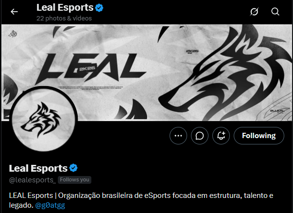 zenndesigner's tweet photo. e essa header + logo que fiz para a @lealesports_ 
chama dm para renovar seu visual https://t.co/jj2aid9b7T
