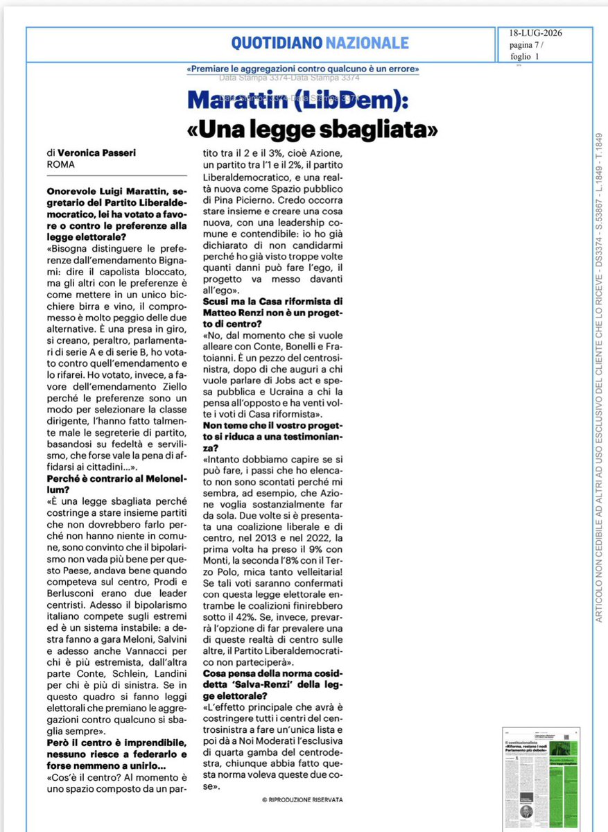 Luigi Marattin tweet media