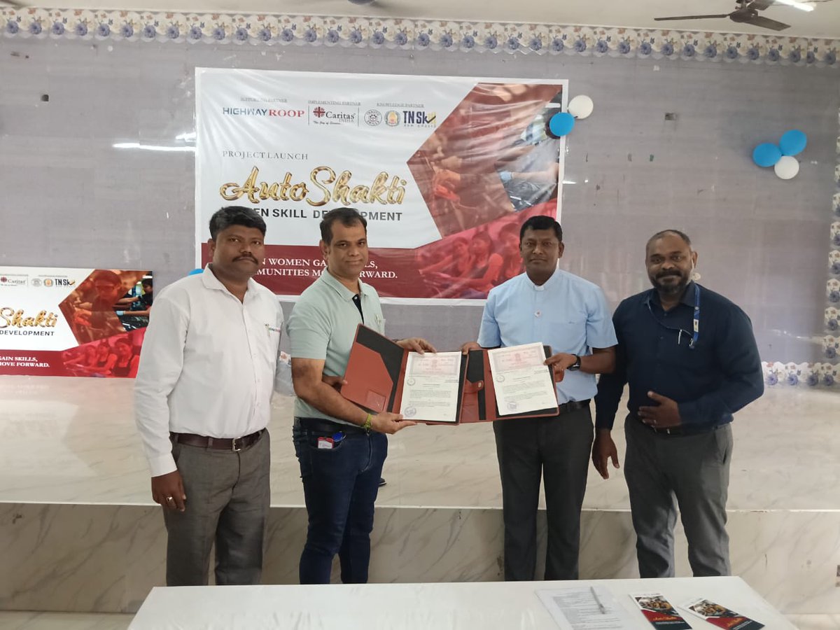 TnAutoSkills's tweet photo. Highway Roop Precision Technologies Ltd, Launches 'Auto Shakti'
proud to launch 'Auto Shakti',flagship CSR initiative by HRPTL, held 14 July 26 at Sriperumbudur, TN to empower women with skills &amp; Employment opportunity the Automotive sector 

#AutoShakti #CSR #WomenEmpower#HRPTL https://t.co/jl8gdH0iA1