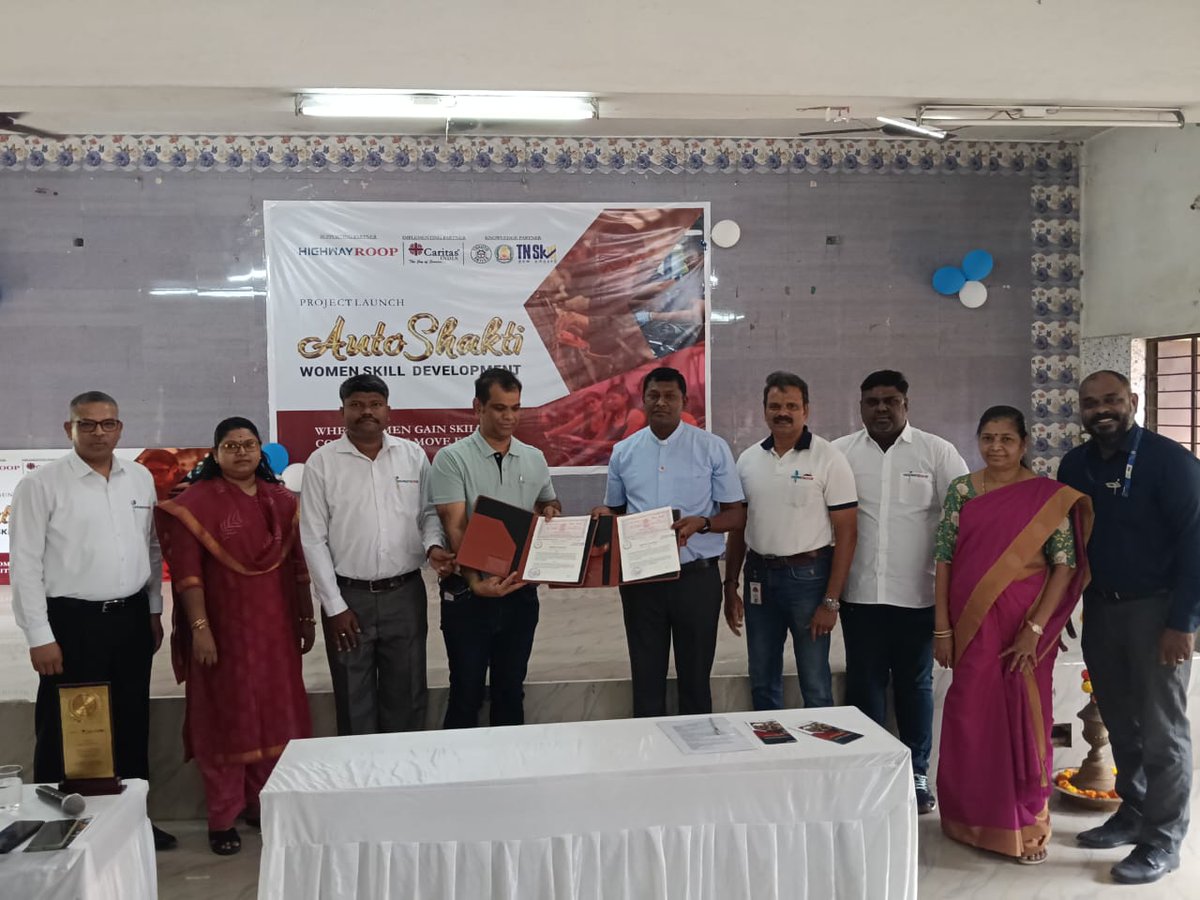 TnAutoSkills's tweet photo. Highway Roop Precision Technologies Ltd, Launches 'Auto Shakti'
proud to launch 'Auto Shakti',flagship CSR initiative by HRPTL, held 14 July 26 at Sriperumbudur, TN to empower women with skills &amp; Employment opportunity the Automotive sector 

#AutoShakti #CSR #WomenEmpower#HRPTL https://t.co/jl8gdH0iA1