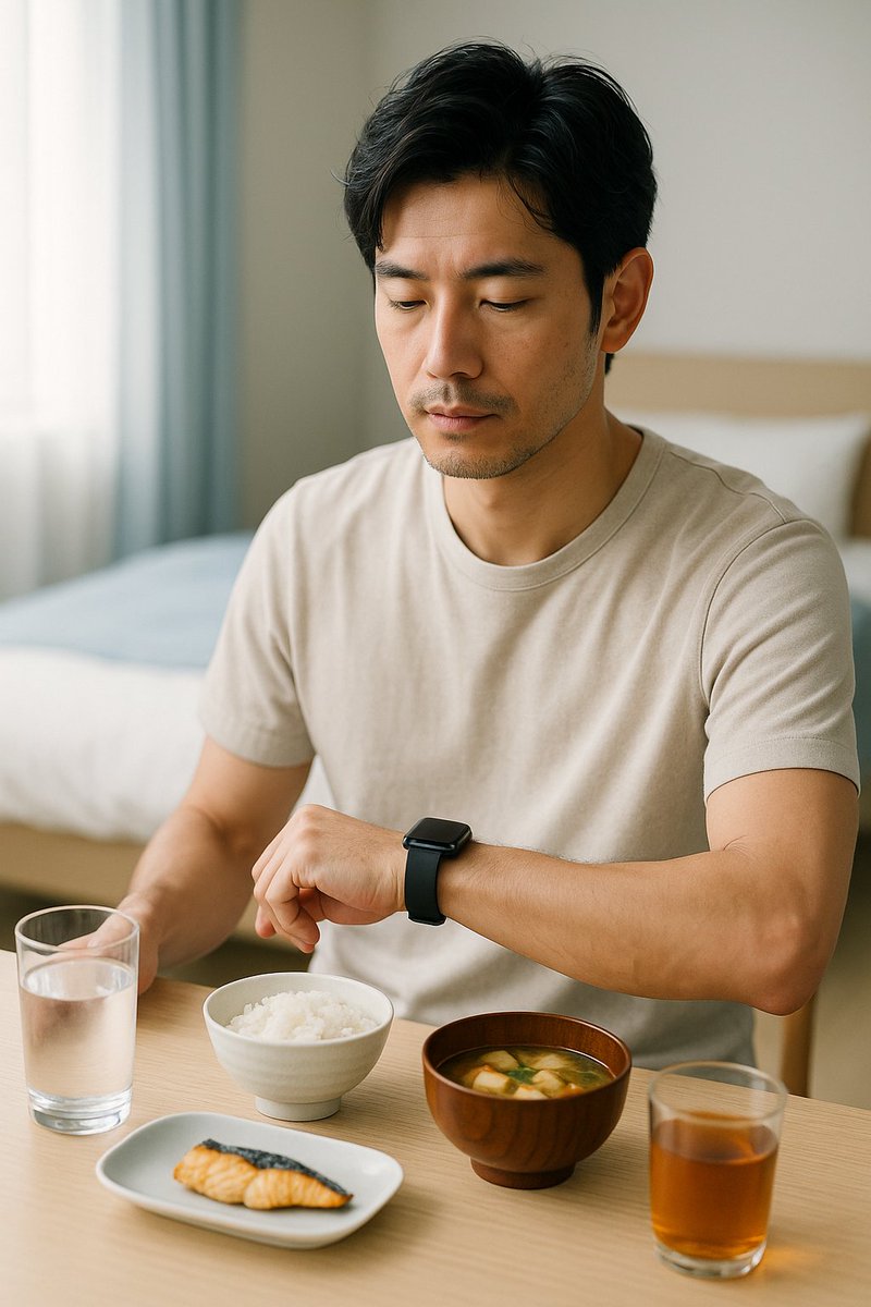 Yohei_Trainer's tweet photo. 甘い物を減らしても血糖が気になる人へ。

血糖コントロールというと、まず白米、パン、麺、スイーツを思い浮かべます。  
もちろん食事は大事です。

でも40代男性が見落としやすいのが「睡眠」です。  
実は、寝不足の翌日は同じ食事をしても、血糖が上がりやすくなる可能性があります。

なぜ重要なのか。

40代になると、若い頃より腹まわりが増えやすく、筋肉量も落ちやすくなります。  
そこに睡眠不足、ストレス、夜遅い食事が重なると、体は糖をうまく処理しにくい状態に寄りやすい。

血糖が高めの状態が続くと、健康診断で空腹時血糖やHbA1cを指摘されることがあります。  
さらに、血管、目、腎臓、神経にも負担がかかる可能性があります。

科学的にざっくり言うと、寝不足の日は体が「緊張モード」に入りやすくなります。  
すると、血糖を下げる働きが鈍くなったり、食欲が乱れたりしやすいと言われています。

しかも眠い日は、脳が手軽なエネルギーを求めがちです。  
甘いカフェラテ、菓子パン、カレー大盛り、夜の締め炭水化物。  
意志が弱いのではなく、体がそう選びやすい状態になっているのです。

今日からできる予防法は5つ。

① 寝不足の翌日を「血糖注意日」にする

睡眠が6時間未満だった日、夜中に何度も起きた日は要注意。  
その日は糖質をゼロにするのではなく、単品食いを避ける日と決めます。

例えば、パンだけで済ませない。  
麺だけで終わらせない。  
主食に、魚、肉、豆腐、具だくさんの汁物などを組み合わせるイメージです。

② カフェインの門限を決める

午後の眠気にコーヒーを足し続けると、夜の眠りが浅くなる人がいます。  
すると翌日また眠くなり、甘い物が欲しくなる。

まずは「14時以降はカフェイン控えめ」を試してみてください。  
夕方は炭酸水、麦茶、カフェインレスに切り替えるだけでも十分です。

③ 夜の“追い炭水化物”をやめる

夕食を食べたのに、寝る前にお茶漬け、カップ麺、アイス。  
これが習慣になると、寝ている間も体は処理で忙しくなります。

会食や残業の日は、帰宅後に追加で食べるなら温かい汁物程度にする。  
「もう一食」を作らないことが、翌朝の血糖対策になります。

④ 週末の寝だめを大きくしすぎない

平日6時起き、休日10時起き。  
この差が大きいと、体内時計がズレやすくなります。

おすすめは、休日も平日との差を90分以内にすること。  
眠いなら昼に20分だけ目を閉じる方が、月曜のだるさを減らしやすいです。

⑤ 健診結果はHbA1cも見る

空腹時血糖だけで安心しないでください。  
HbA1cは、ここ1〜2か月ほどの血糖の平均を知るヒントになります。

「去年より少し上がった」が続くなら、食事だけでなく睡眠、夜食、ストレスもセットで見直す価値があります。

まとめると、血糖コントロールは糖質を敵にする話ではありません。  
寝不足を減らす。  
眠い日の食べ方を荒らさない。  
夜の追加食を減らす。  
体内時計を大きくズラさない。

この地味な積み重ねが、40代からの血糖予防につながります。

あなたは最近、寝不足の翌日に甘い物や大盛りを選びやすくなっていませんか？

#血糖コントロール #40代男性 #睡眠習慣