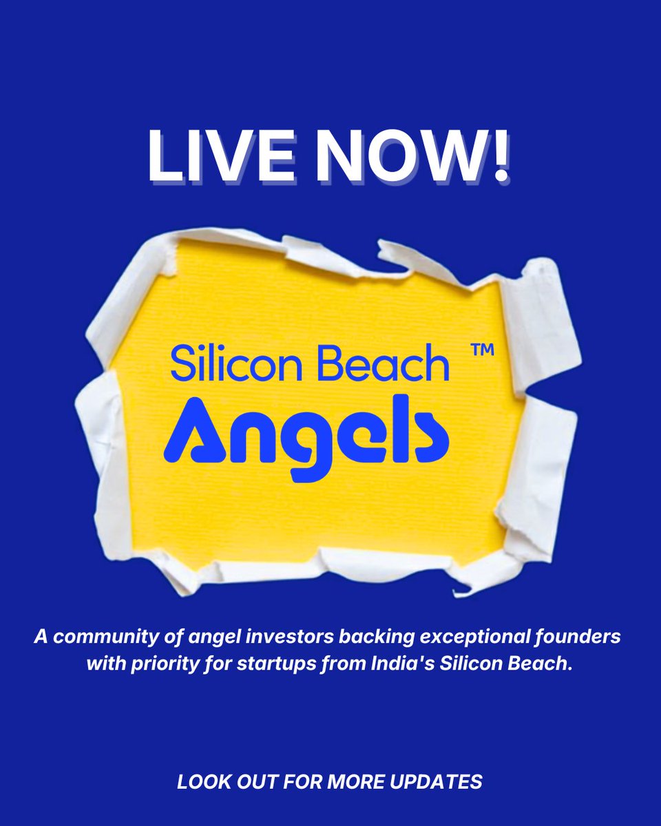 connectsba's tweet photo. We're excited to announce that Silicon Beach Angels (SBA) is now live!
A collaborative network of experienced angel investors committed to supporting high-potential startups emerging from India's Silicon Beach region. Here's to empowering the next generation of founders. ๐ https://t.co/JEKr6AJIDO