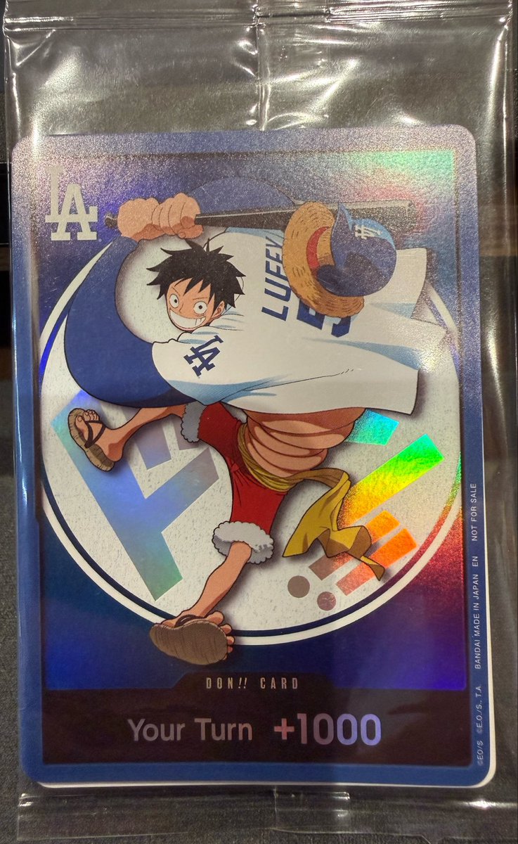 ワンピースカード🏴‍☠️⚾️ ドン！！カード ドジャースルフィ未開封
