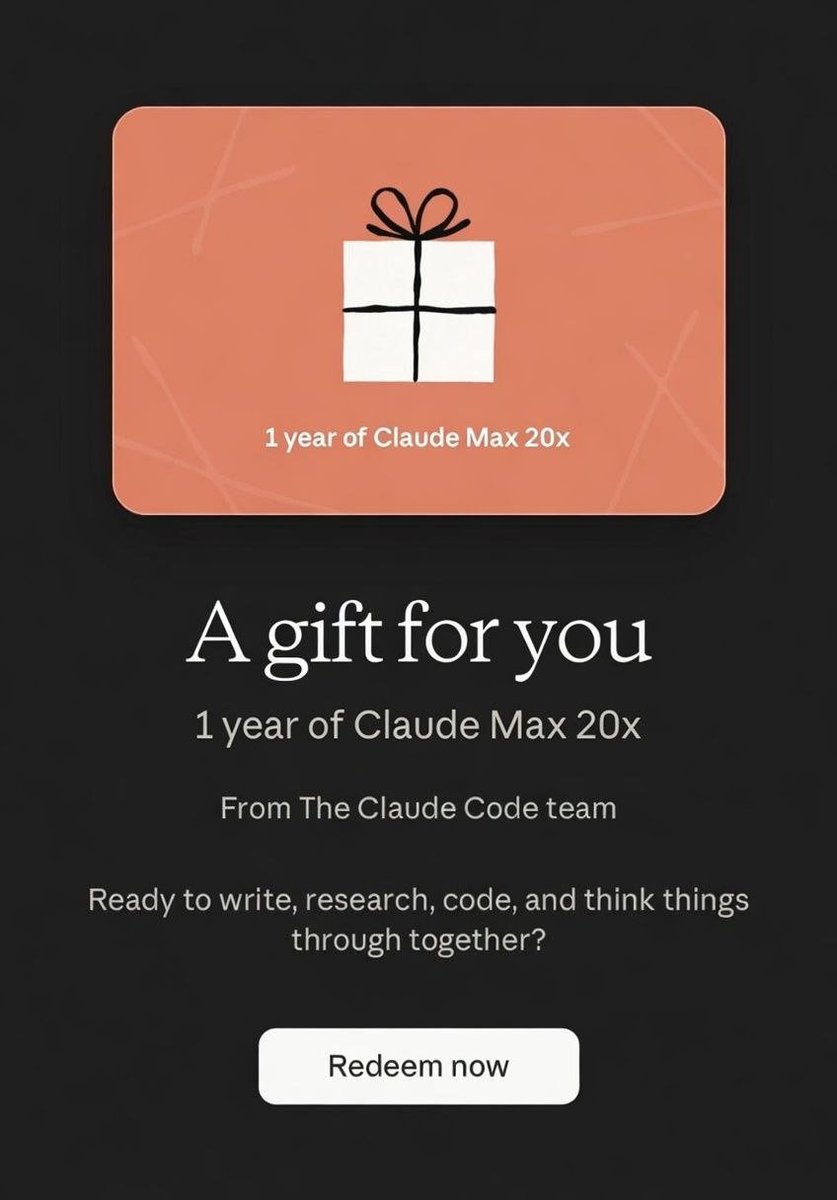lyfocdoteth's tweet photo. Thank claude team for 1yr Max 20x
Keep building https://t.co/Yka1iBwPSd