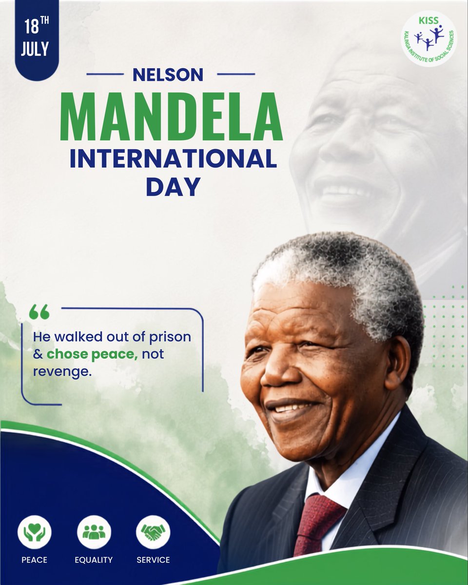 kissfoundation's tweet photo. Imagine losing decades of your life, and still choosing compassion over anger. Nelson Mandela's story reminds everyone at KISS that grace, not grievance, is what truly changes the world. https://t.co/Ia7jK6gCcs