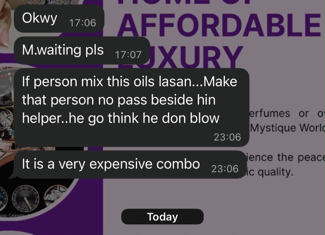 MYSTIQUE_FRAG's tweet photo. Mystique World 💜

Your plug for fine fine wristwatches, stylish shades, and very affordable perfumes. 🤏😍

Location: OAU Campus
Nationwide delivery available

Send us a DM and let us help you smell good and look even better. 😉

https://t.co/L4Vq0Lt40n https://t.co/2MTTl3iaNJ