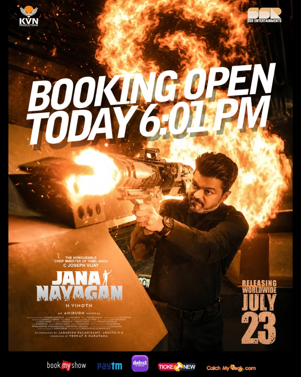 ssr_ents's tweet photo. Booking Open TODAY 6:01 PM 💥
#jananayagan https://t.co/oZ8L3285kY