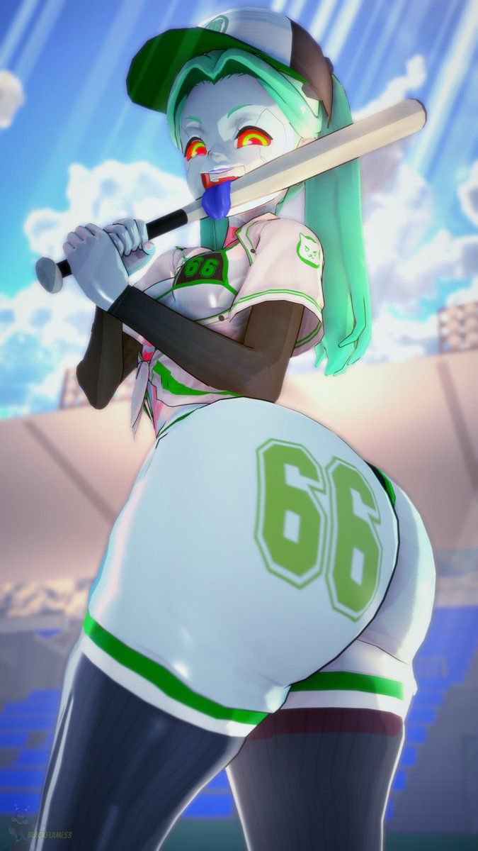 blackflames_3's tweet photo. Night City's Tiny Slugger Has Arrived Rebecca!⚾ https://t.co/aTAQiRIzoT