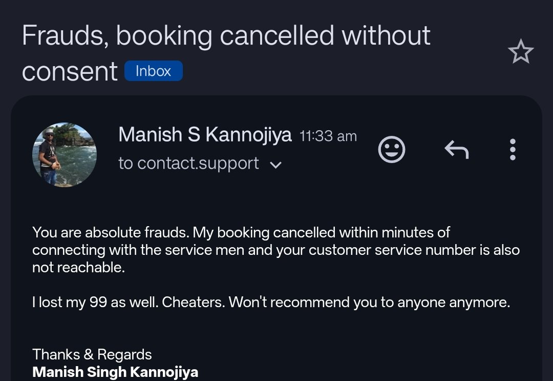 MsinghK2's tweet photo. @HomeTriangle are a cheat. Even your email address is not functional. https://t.co/FQOuRbMFp0
