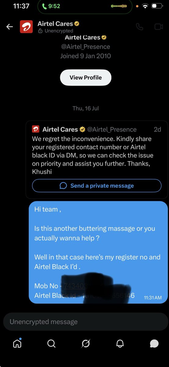 thestockloom's tweet photo. @Airtel_Presence See this is how you treat your customers . 

I mean what else do you need ? @airtelindia frauds . I am going to sue you for the harressment and fraud just wait and watch . https://t.co/Fzp6oN0pgC
