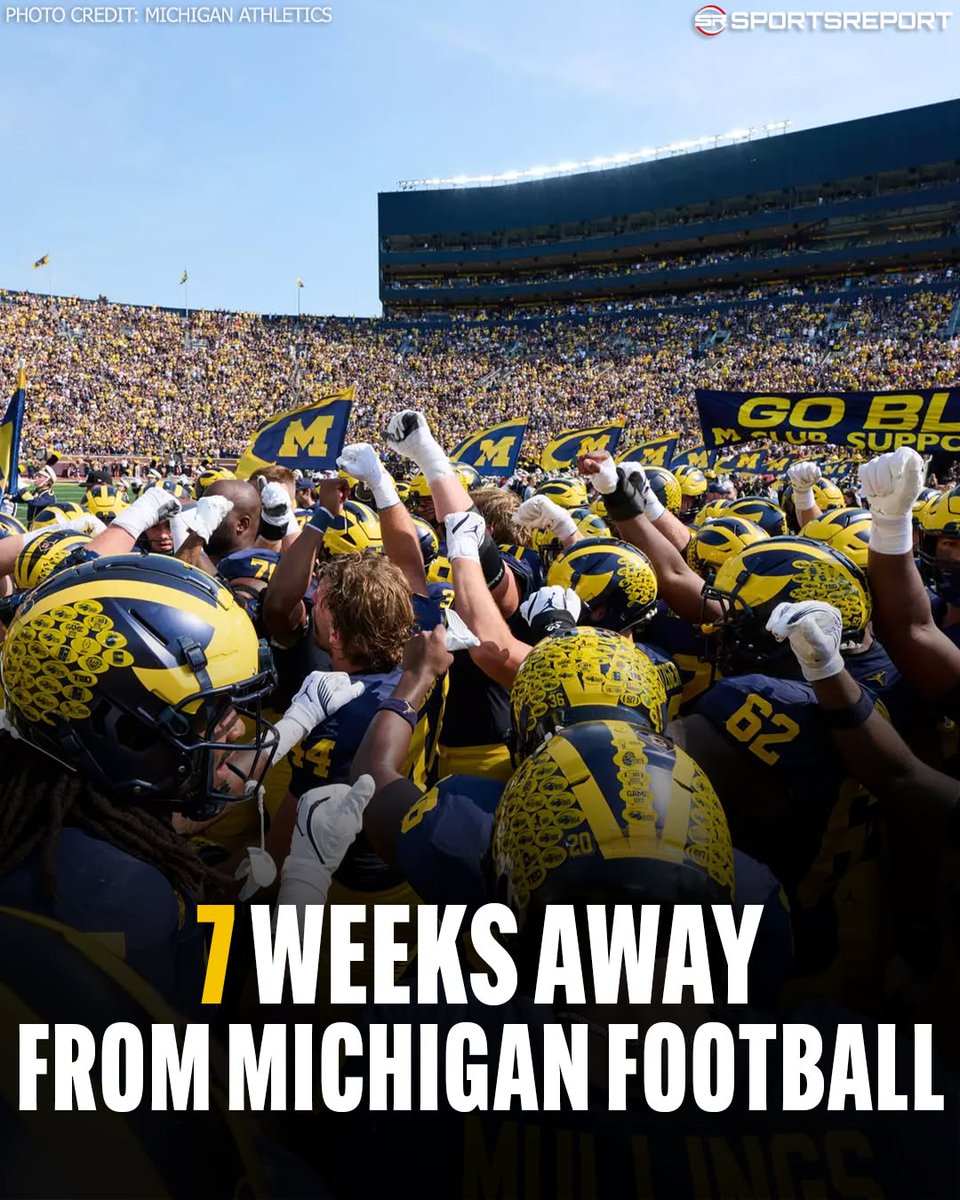 SRWolverines's tweet photo. Only 7 weeks until Michigan football! 💥 https://t.co/e1CjoDQYBP