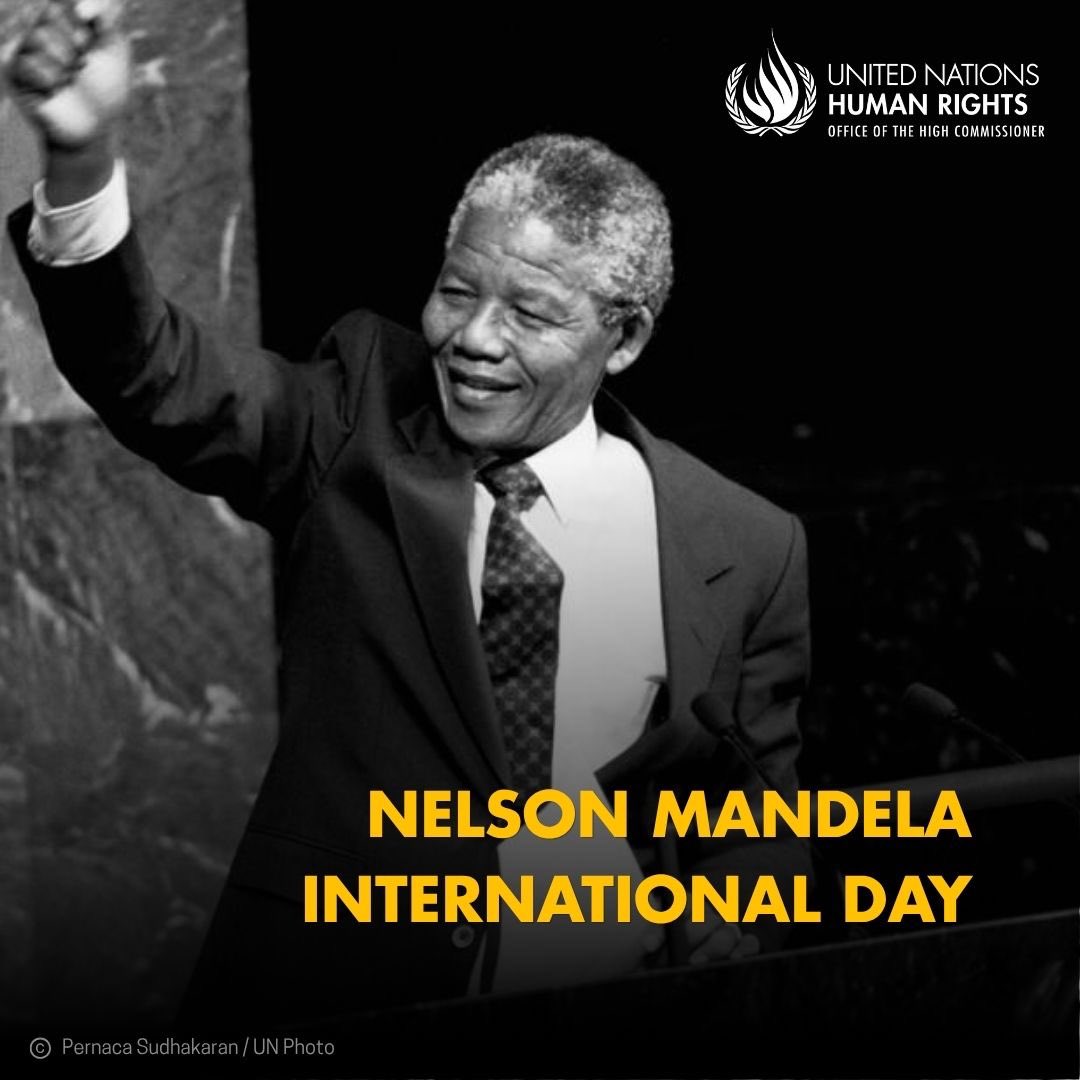 volker_turk's tweet photo. Nelson Mandela led with courage – and showed us how it could triumph over fear.

In a world marked by conflict and division, his legacy reminds us that our shared humanity is stronger than the forces that seek to divide us.
#MandelaDay https://t.co/xAuwpwL8KU