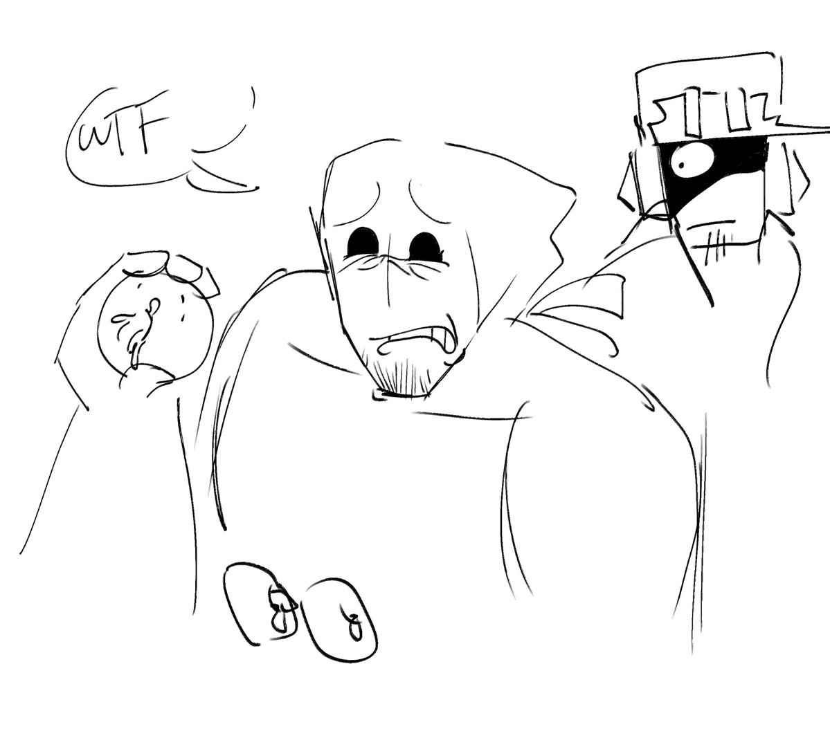 Gaburune's tweet photo. The bagel incident 💀💀💀 sanford not gonna eat this 😔
#madnesscombat #sanford #deimos #hank https://t.co/gIgu0afZFT