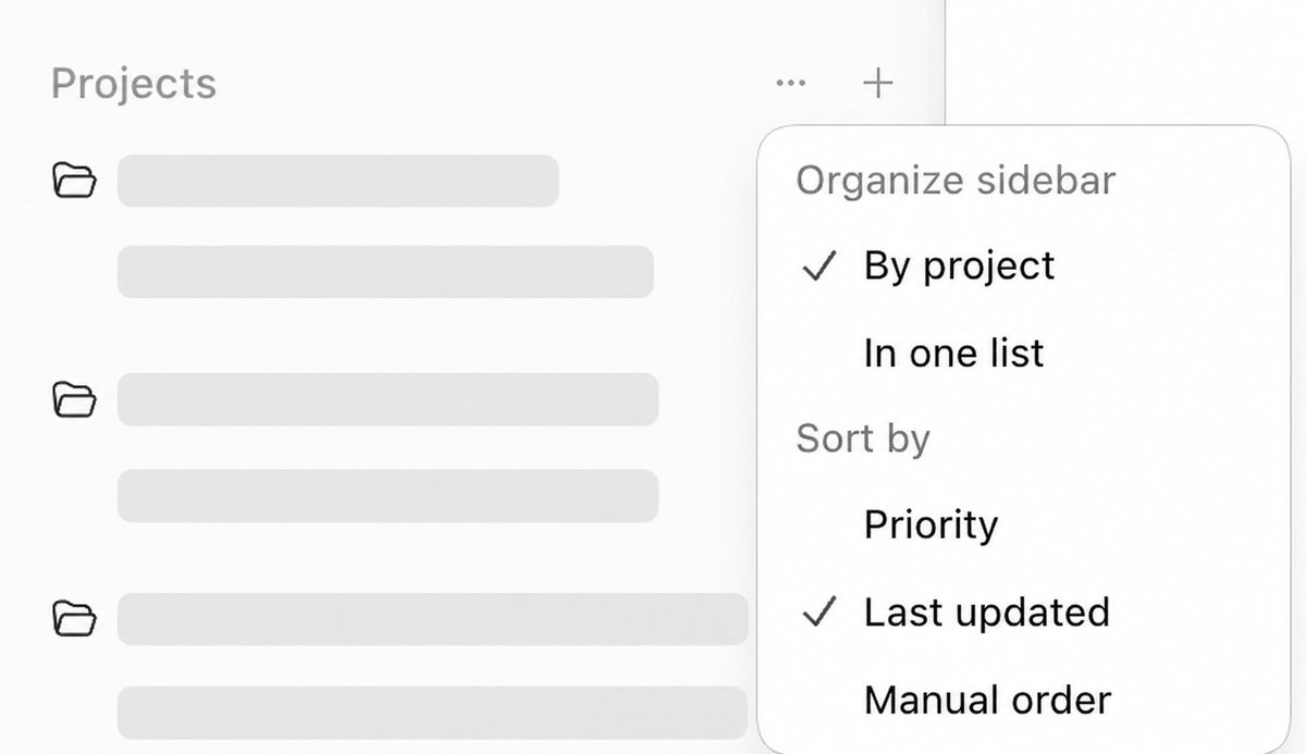 calebcstr_'s tweet photo. @jxnlco By the way

Codex macOS bug: Sidebar “Sort by” changes the checkmark, but not the list order. Happens with every option. Expected: immediate reordering. Repro: 100%. macOS 27.0, Apple silicon. 🙏🏼

@thsottiaux @jxnlco https://t.co/k7kQSGWQ4T