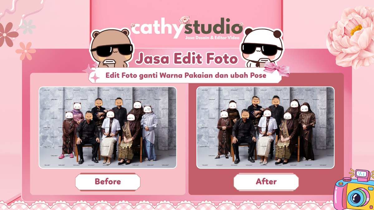 CatherineC2871's tweet photo. ૮₍ ˶ᵔ ᵕ ᵔ˶ ₎ა ✨ edit foto mulai 15K!

 🎨 color grading • ubah pose • ganti warna baju • pas foto 
🫧 free revisi yaa! 
📩 yang mau edit, boleh merapat sini 🤏🏻💗

#zonauangㅤ https://t.co/RMegodpgt9