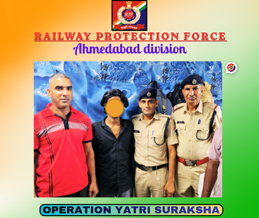 rpfwradi's tweet photo. On 17 July 2026, alert RPF/ADI staff apprehended a suspicious individual at Maninagar Stn. He confessed to theft and was H/O to the GRP, where a case was registered under the BNS. @RPF_INDIA  @rpfwr1  @WesternRly  @drmadiwr https://t.co/zaz0xpg00O