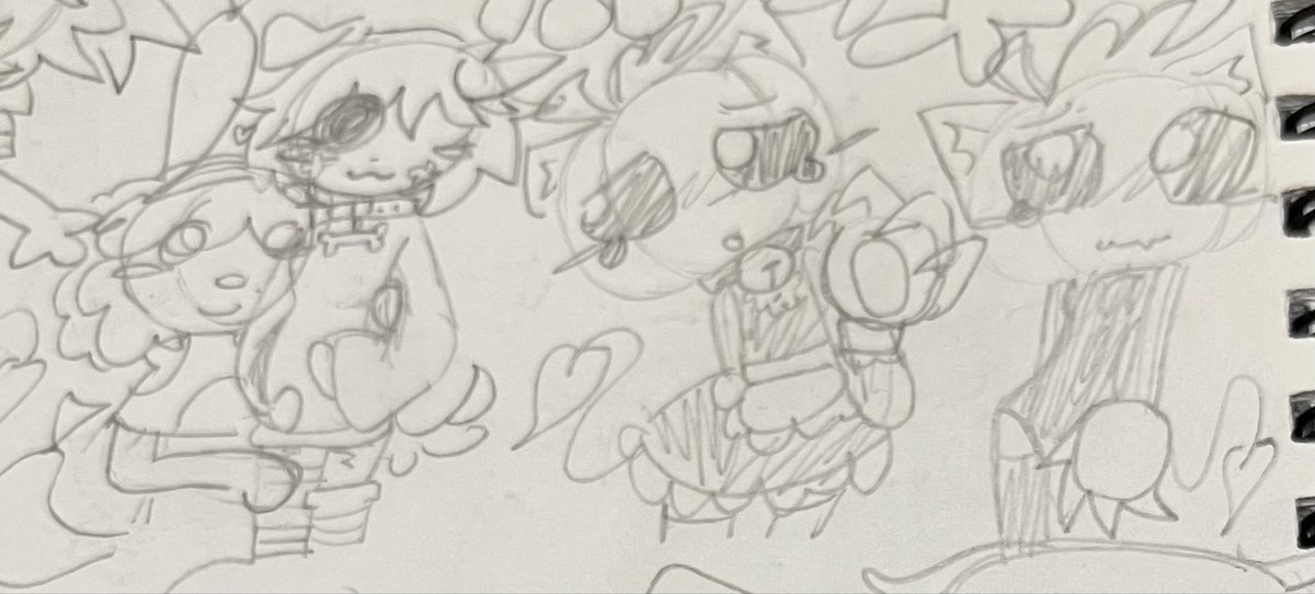 Cosmobunnys's tweet photo. Looey x Pebble on the left. Gourdy on the right #DEADTOONS https://t.co/KP2LQZW5cg