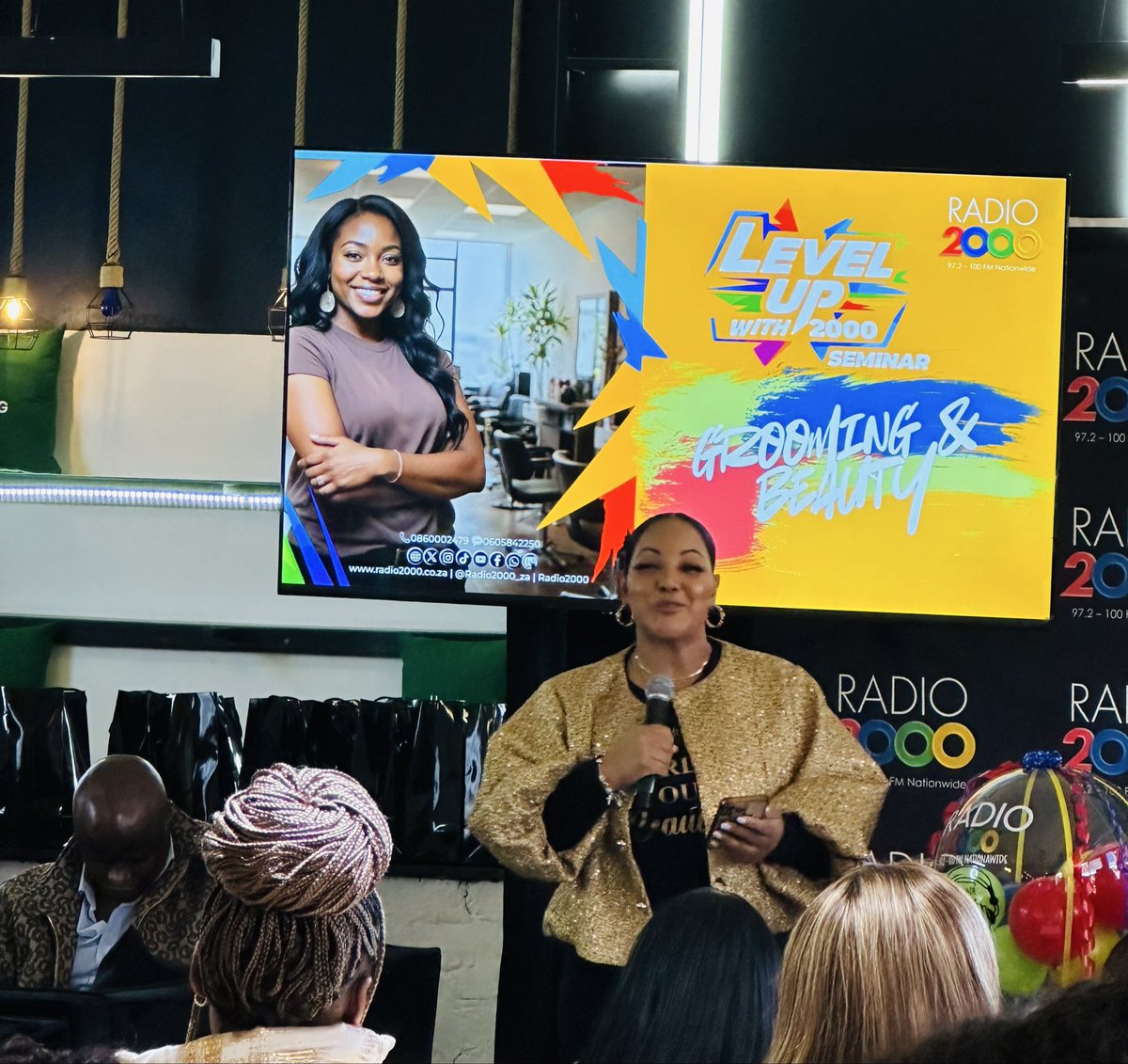 ProudlySA's tweet photo. Honest conversations. Real experiences. Valuable lessons. Before today’s @Radio2000_ZA Level Up workshops, expert entrepreneurs from various industries opened up about the highs, the lows and everything in between, giving delegates practical insights they can apply to their own journeys. 

#LevelUp2026 #LovedHereMadeHere