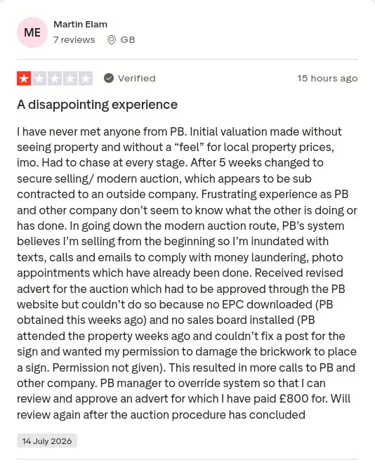 or_rhea's tweet photo. Martin Elam gave Purplebricks 1 star via @Trustpilot https://t.co/Ug0ncm7WKM #CONmisery #NoBull #ownit https://t.co/xW7vtwXmVt