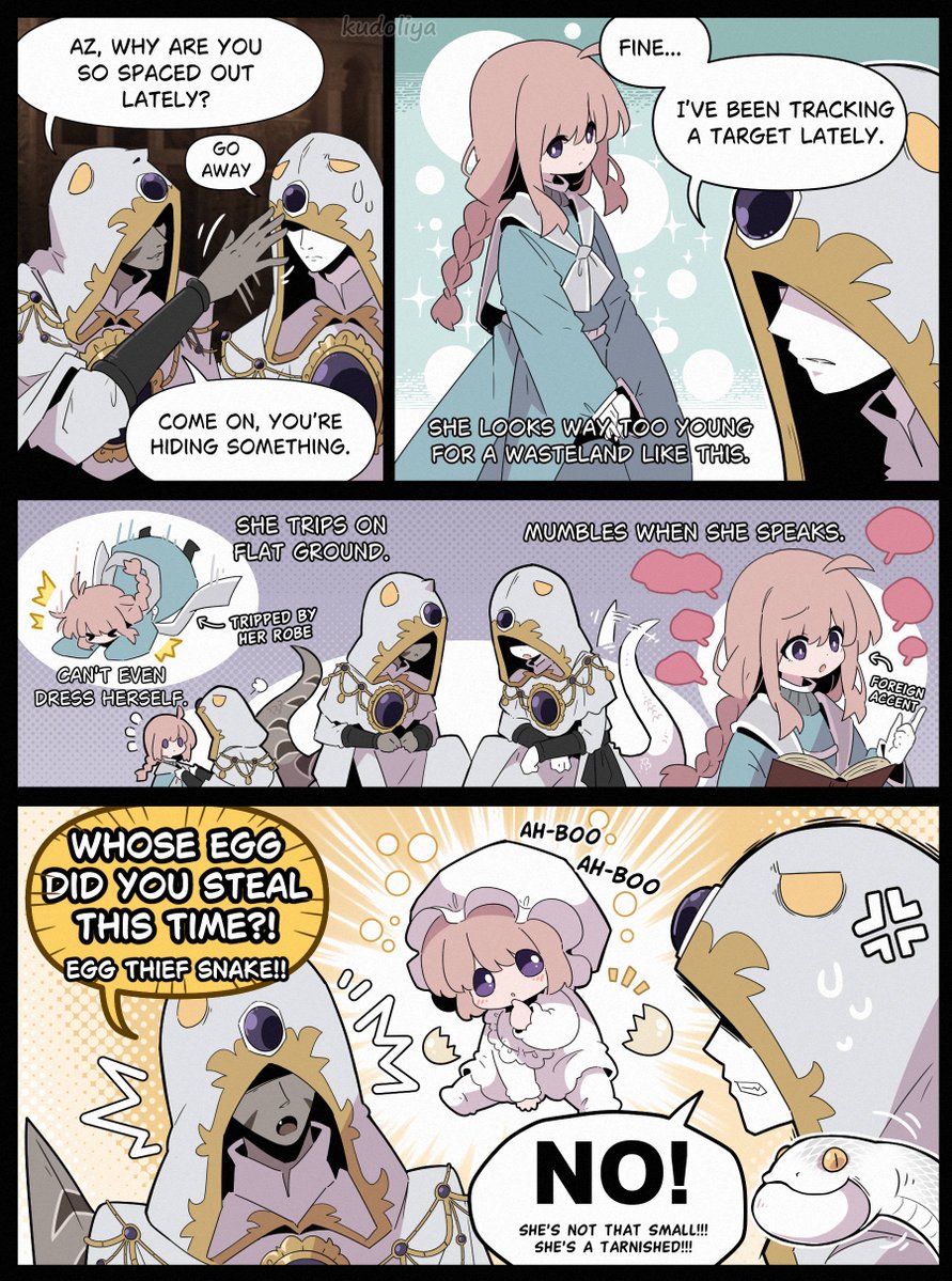 Kudoliya_art's tweet photo. #Slimirok
Suriel: Sounds like you stole an egg, it just hatched, and now you're babysitting her!
Snake Kin Logic🥚🐍 https://t.co/g3RPdPHV7Z
